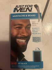 Just For Men Mustache and Beard Coloring for Gray Hair, M-60 Jet Black