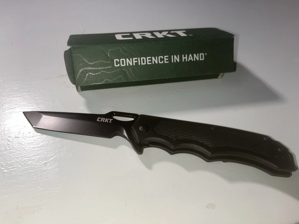 ¡Nuevo!  Cuchillo plegable táctico CRKT Septimo nunca usado Foto 2 de 4