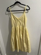 Hearts And Found 50s Style Dress Yellow Midi Sundress Medium