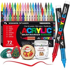 36 Waterproof Permanent Paint Marker Pen Car Tyre Tire Tread Rubber Wood Metal