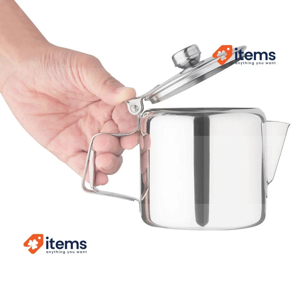 Olympia K677 Concorde Teiera Acciaio Inox 410ml 398ml, Argento, Confezione Di 1 - Immagine 2 di 4