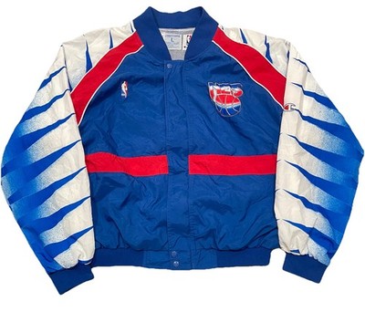 Vintage 90s Champion New Jersey Nets Warmup Jacket NBA Gradient Logo Large