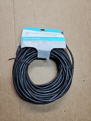 Ativiva 50 Ft Cat5/Cat5e Ethernet Network Computer Cable 833-315 , Black