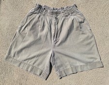 Vintage 1980s Womens Tan Banana Republic Shorts Faded Khaki Safari Sze Med
