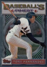 TONY FERNANDEZ FINEST SILVER BASE NEW YORK METS #36 1993 93 TOPPS