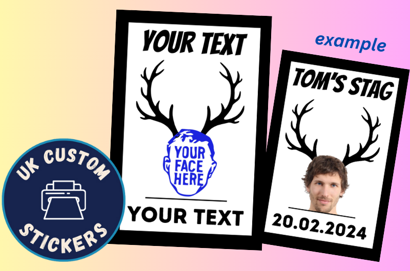 50 x STAG PARTY CUSTOM, PERSONALISED STICKERS eBay