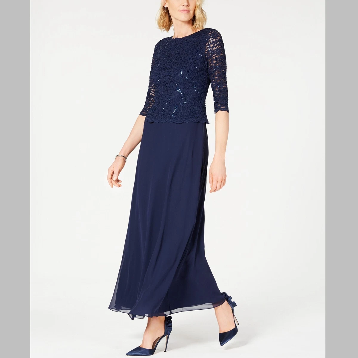 Alex evenings women's hotsell long mock dress