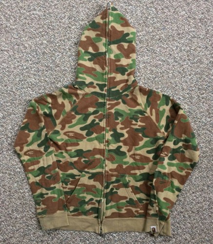 Bathing Ape Cremallera Camo Sudadera Con Capucha XS-Bape Milo Supremo CDG  RAF Y3 solista LV | eBay