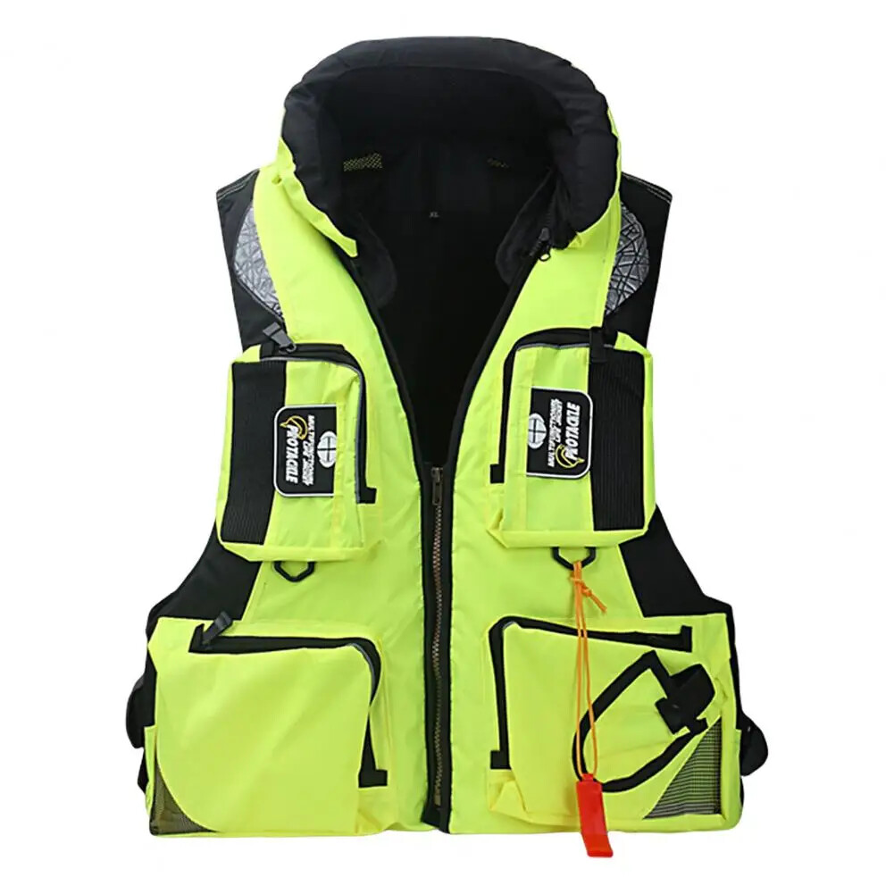 Life Vest Multi-pocket Detachable Large Buoyancy Water Assist Safety Life  Jacket