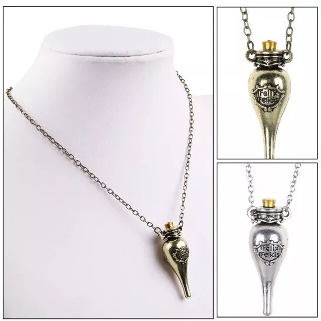 Harry Potter Felix Felicis Liquid Luck Bottle Necklace Vintage