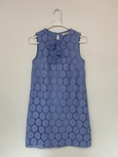 Women's Oasis Dress Lace Above Knee Sleeveless Lined Blue Size XS