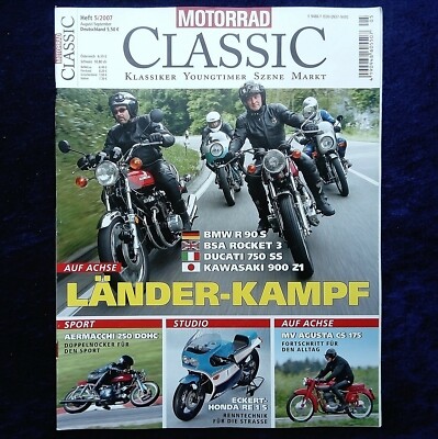 Motorrad Classic 5.2007, Kawasaki Z 900, Ducati 750 SS, BMW R 90 S, BSA Rocket 3