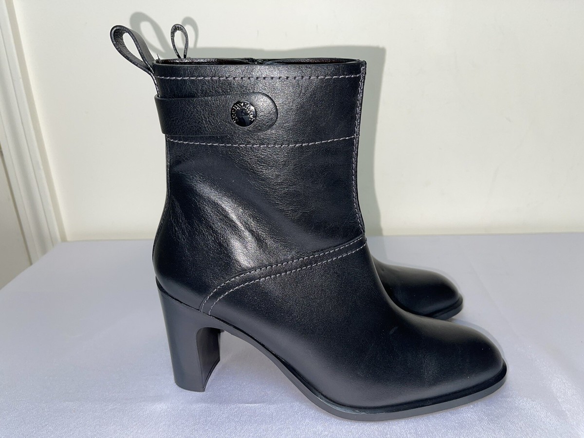 See by Chloe black leather Heeled Ankle zip Boot sz 41 made