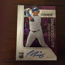 2015 PANINI PRIZM PURPLE FLASH AUTOGRAPH RC JAVIER BAEZ CHICAGO CUBS  95/99 #41