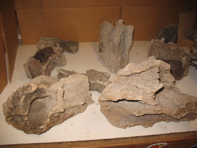 13-15 lb pedra natural paisagismo aquático renda aquário rocha tanque de peixes favo de mel Holey - Imagem 4 de 4