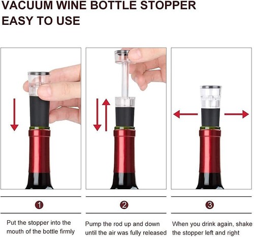 Juego de regalo para apertura de vino - incluye vertido de vino, abridor de vino con bomba de aire y más - Imagen 6 de 6