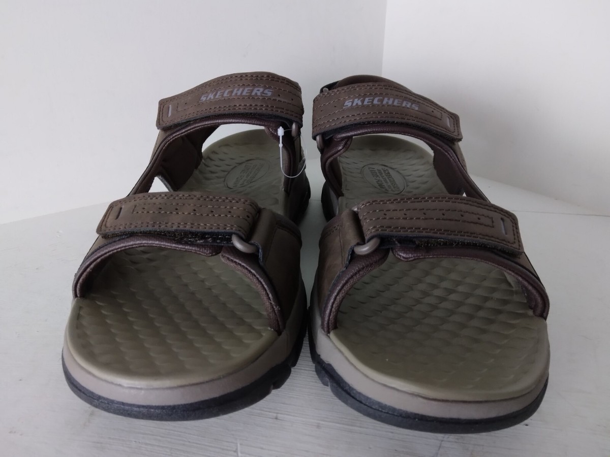 Skechers Sandals Chocolate Tresmen-Garo Strap Relaxed Fit 204105