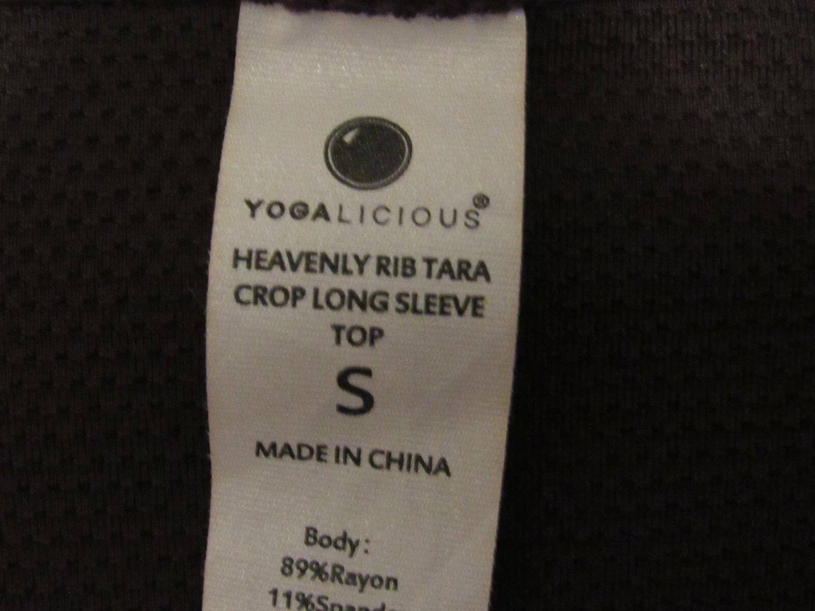 yogalicious heavenly rib tara crop long sleeve shelf bra shirt