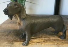 Chocolate Brown & Tan Dachshund, Leonardo Lifelike, Sausage Dog Ornament Boxed