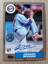 2022 Topps 1987 Design Gold Jovani Moran RC /50 Minnesota Twins Autograph