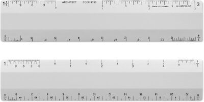 Architect 6 inch Ruler Scale w/ 4 Bevel for Drawing, Drafting ...