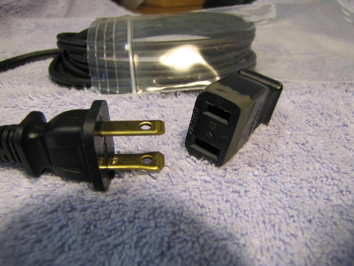 Generic Replacement Power Cord Reel to Reel 2 Prong 