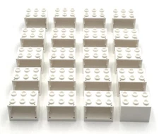 Lego 20 New White Containers Cupboard 2 x 3 x 2 Pieces