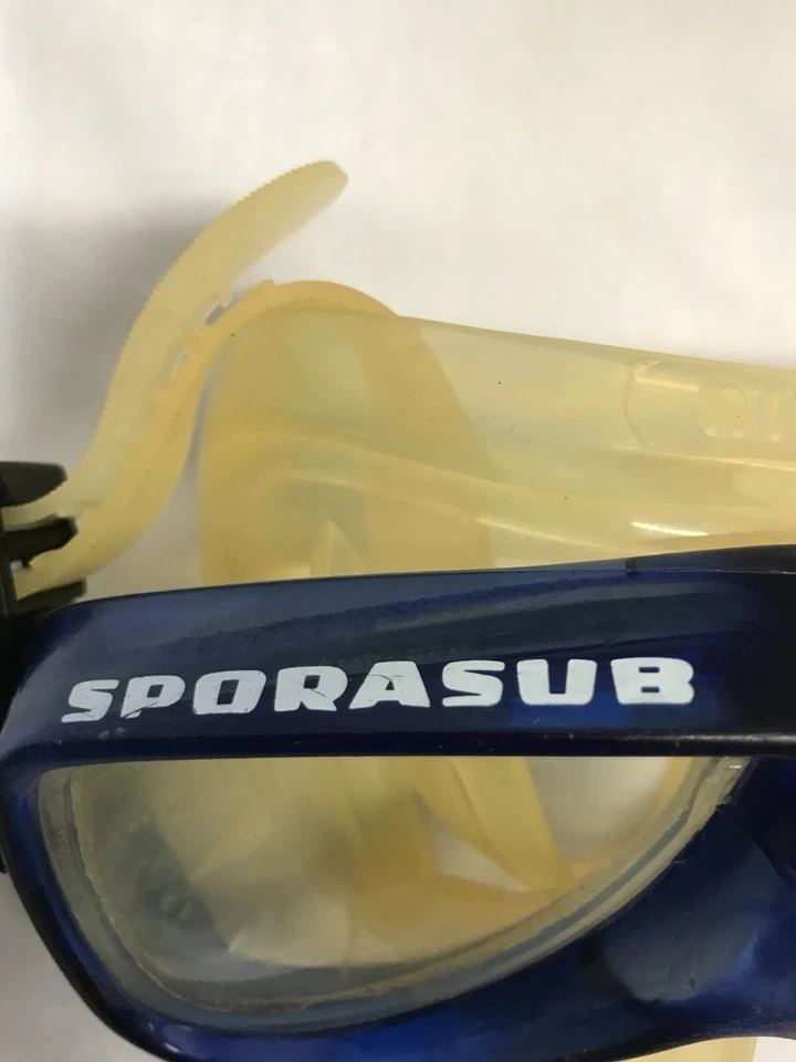 Falda de silicona azul/amarillo transparente Sporasub US Divers buceo buceo buceo Foto 3 de 4