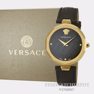 versace genuine leather watches