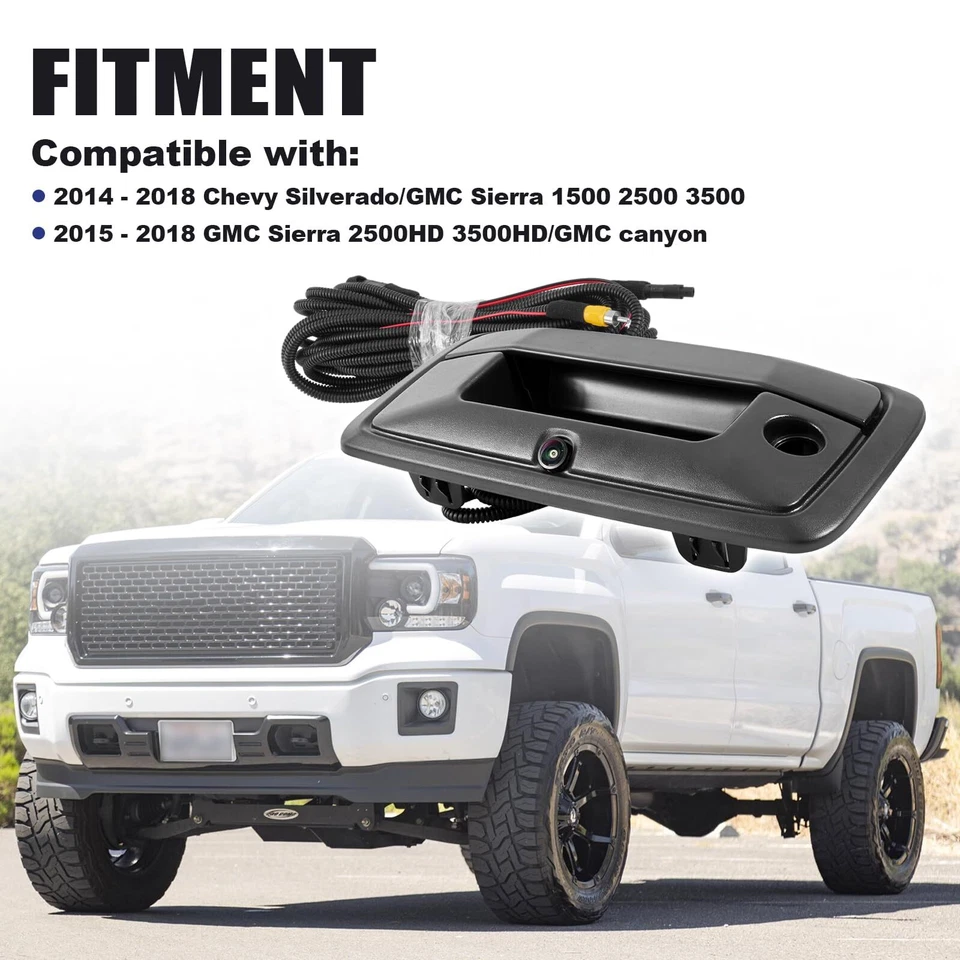 Backup Camera with Tailgate Handle For 2014-2018 Chevy Silverado/GMC Sierra 1500 - Image 2 of 4