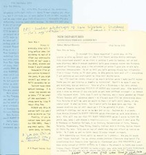 Michael Robert DeMott Horovitz / Five typed letters signed to Robert #265245
