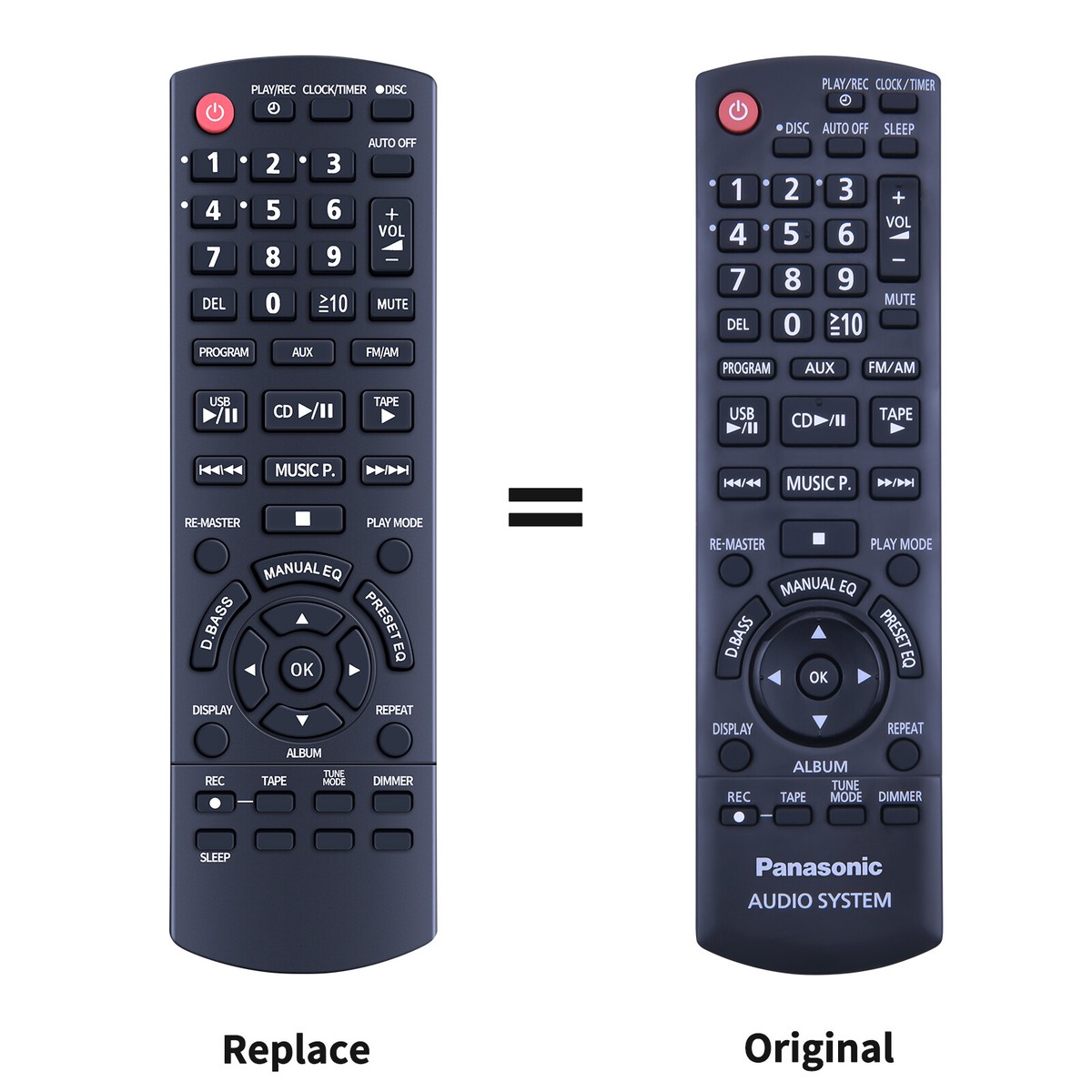 New N2QAYB000387 Remote Control For Panasonic CD Stereo Audio