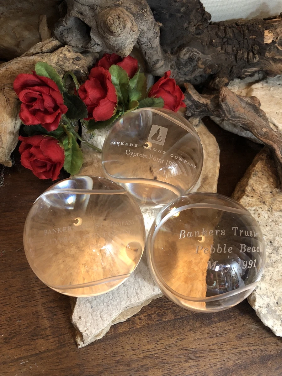Tiffany & Co THREE Crystal Tennis Ball Paperweight. Engraved | eBay