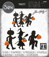 New Retired Sizzix Thinlits Halloween Night 10pc #666384 Retail $29.99 Tim Holtz