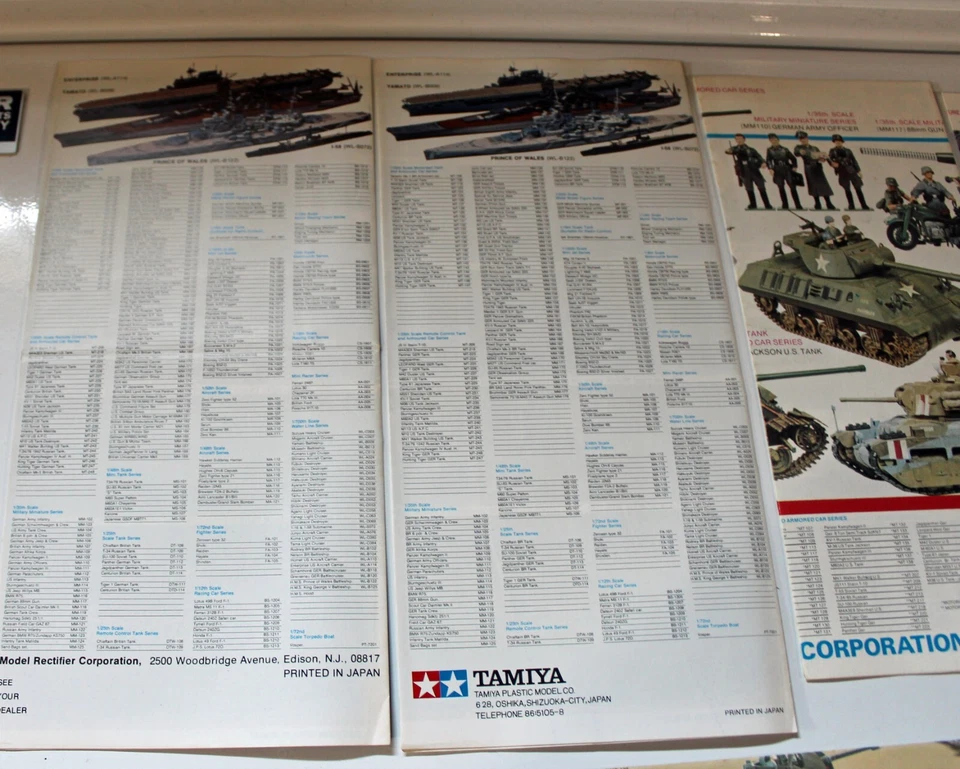 Lot 5 Vintage 1970's MRC TAMIYA Japan Catalogs Scale Models VGC Showcase - Image 4 of 4