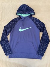 Nike medium womens hoodie big swoosh patterned pullover