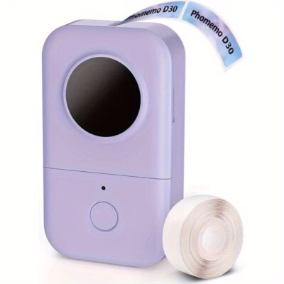 Phomemo D30 Label Maker Mini Label Printer Machine Bluetooth Portable Purple