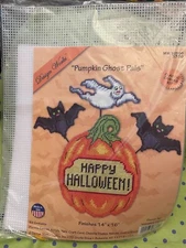 Design Works Plastic Canvas Craft Kit "PUMPKIN GHOST PALS " 14x16 New Sealed