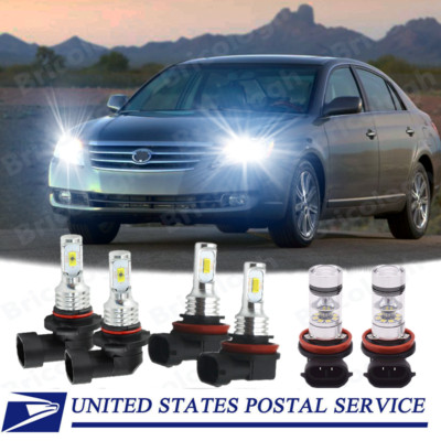 For Avalon 2011-2012 6X LED Headlight High Low Beam Fog Light Bulbs Combo