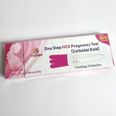 One Step HCG Midstream Stick Pregnancy Test, 3 count box (expires 03/2026)