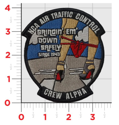 MCAS NEW RIVER NCA AIR TRAFFIC CONTROL CREW ALPHA EMBROIDERED HOOK & LOOP PATCH