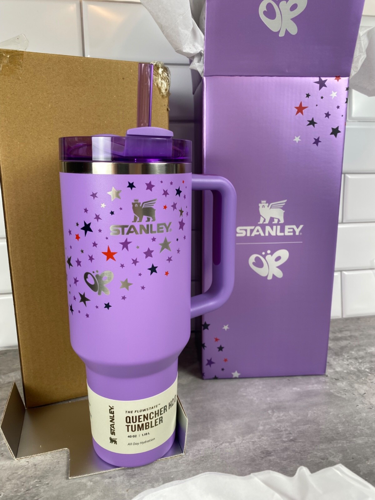 Olivia Rodrigo Stanley Tumbler 40 oz 1.18L Quencher H2.0 Purple Factor Sealed