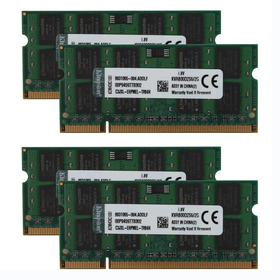 Kingston 10X 2GB PC2 6400S 2RX8 DDR2 800MHz Laptop Memory RAM SO-DIMM Notebook # - Image 2 of 4