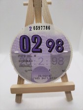 Disabled Vauxhall PLG LVLO 1998 Original Old Road Car Cars Tax Disc Discs Rare