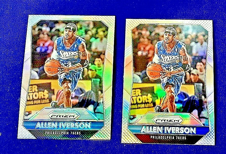2015-16 PRIZM SILVER ALLEN IVERSON #286 2CT BOTH MT