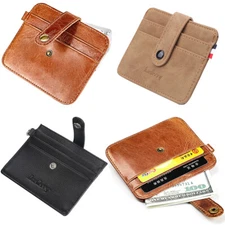 Ultra Slim ID Card Holder Minimalist Wallet Mens Womens Mini Front Pocket Purse