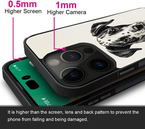 For iPhone SE XS XR Max 5 6 7 8 Plus Anti scratch Cover Animal Print Dalmatian - Picture 18 of 25