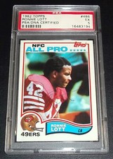 49ers PSA 5 PSA DNA Rc Ronnie Lott Auto 1982 Topps #486 Rookie Signed Autograph