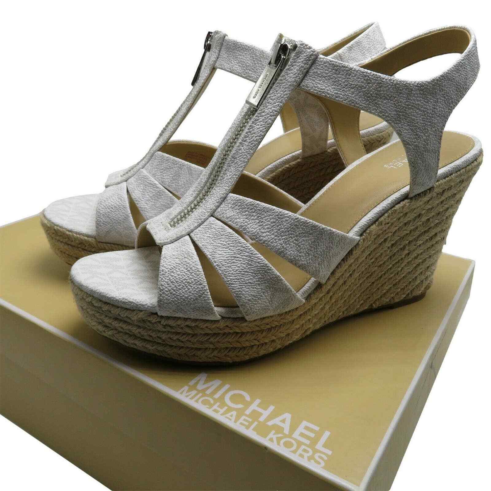 Michael Kors Wedge Sandal MK Zip Espadrille Wedges | eBay