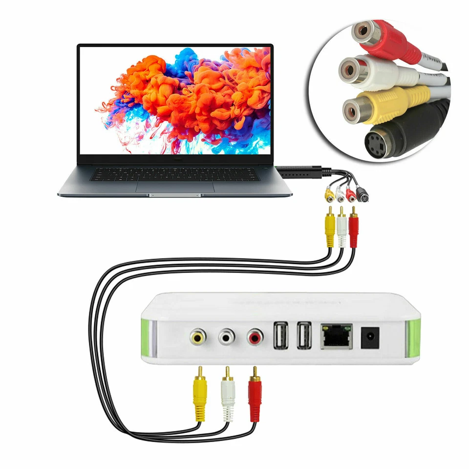 Lote USB Audio Video VHS a DVD VCR PC HDD Convertidor Adaptador Tarjeta de Captura Digital Foto 4 de 4